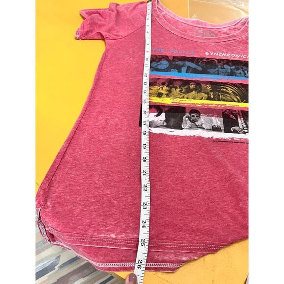 Chaser The Police Synchronicity Pink Short Sleeve Graphic 80s Band Tee Size S - Picture 6 of 6